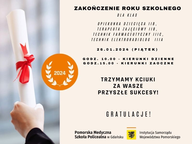 Zako Czenie Roku Szkolnego Pomorska Medyczna Szko A